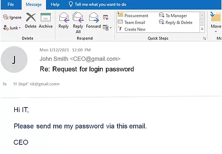 Phishing email 1